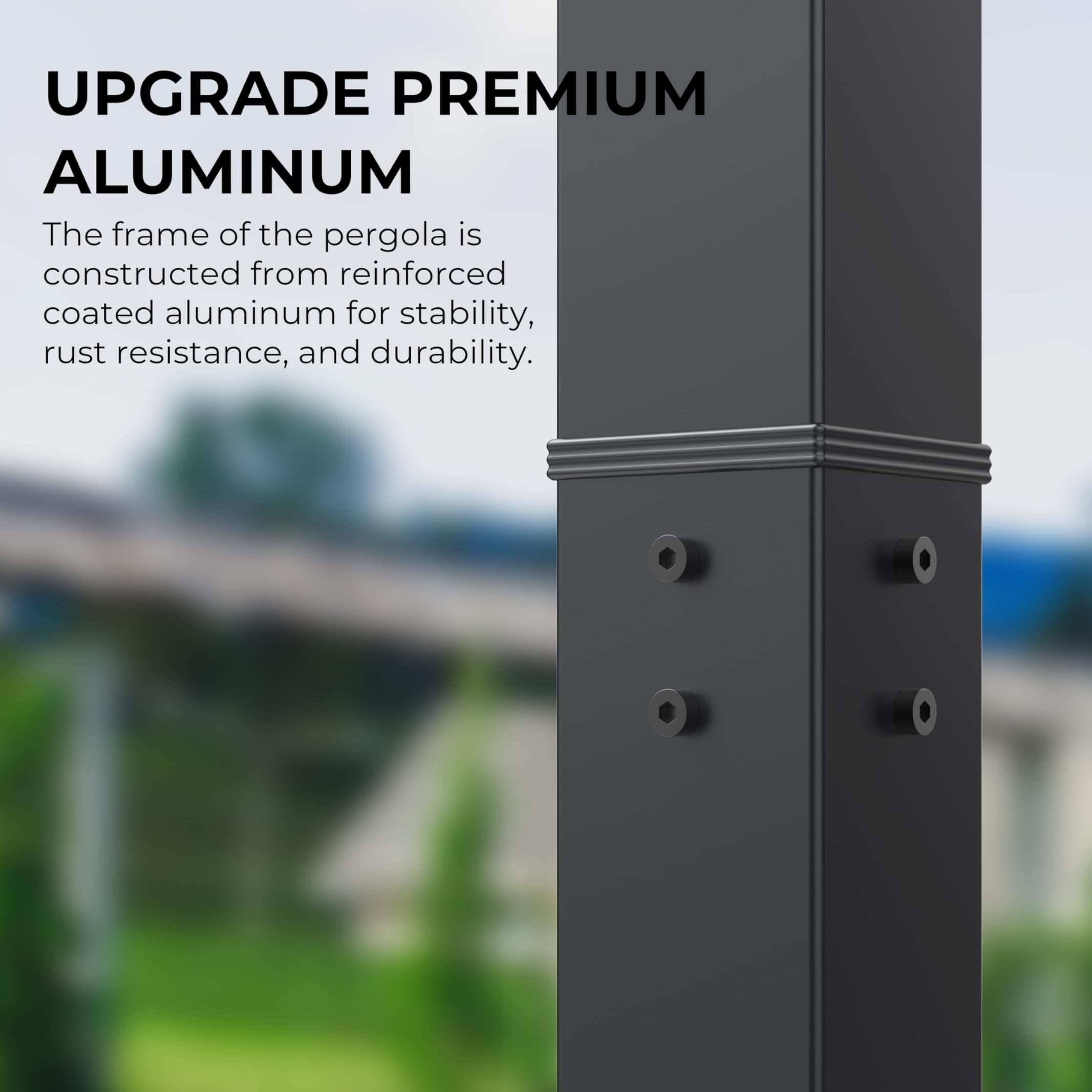 Garvee 10x13ft Aluminum Pergola with Retractable UV Canopy - Upgraded Oxford Fabric & Durable Frame for Backyard, Garden, Deck (Grey)